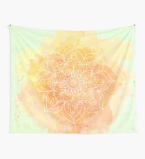 Watercolor Mandala Wall Tapestry