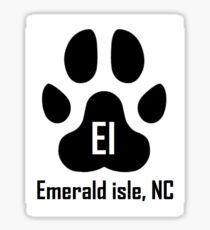 Dog Paw (Emerald Isle, NC) Sticker