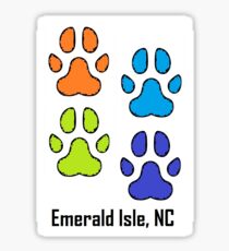 Dog Paws (Emerald Isle, NC) Sticker