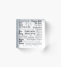 Songs of Groundhog Day the Musical Acrylic Block