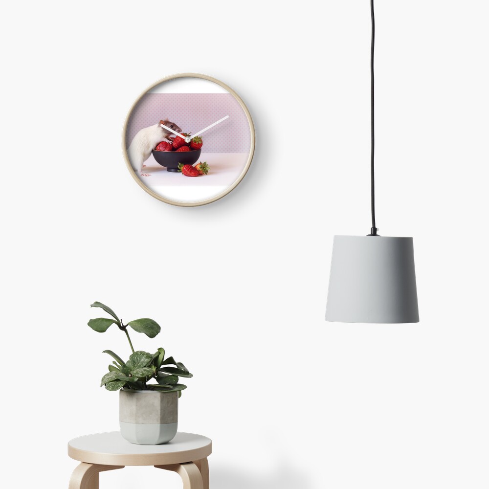 Snoozy loves strawberries Clock
