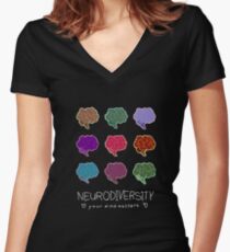 Neurodiversity Positivity Women's Fitted V-Neck T-Shirt