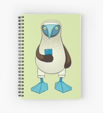 Blue-footed Booby with Phone Spiral Notebook