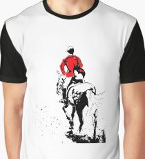 Horse and Rider - Red Jacket Graphic T-Shirt