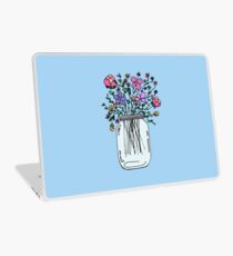 Mason Jar with Flowers Laptop Skin