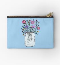 Einmachglas mit Blumen Täschchen
