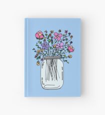 Mason Jar with Flowers Hardcover Journal