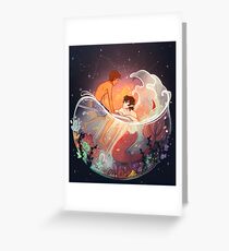 Flowers and Stars Greeting Card