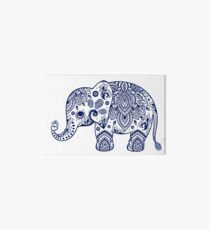 Lámina de exposición Ilustración azul elefante floral