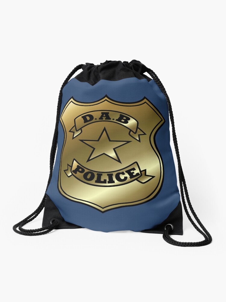Dab Police Drawstring Bag By Alberyjones Redbubble - roblox dab drawstring bag