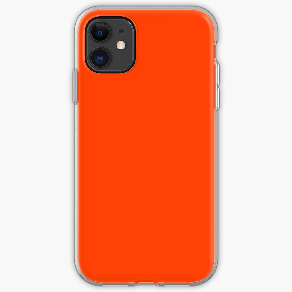 "Bright Fluorescent Attack Orange Neon" iPhone Case & Cover by podartist Redbubble