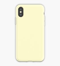Pastel Lemon Yellow Pale Soft Meringue Yellow Solid Color iPhone Case
