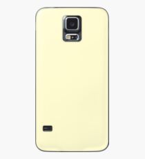Pastell-Zitronengelb blasse weiche Meringe-Gelb-Volltonfarbe Hülle & Klebefolie für Samsung Galaxy