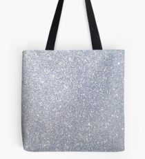 Silber Metallic Sparkly Glitter Tote Bag