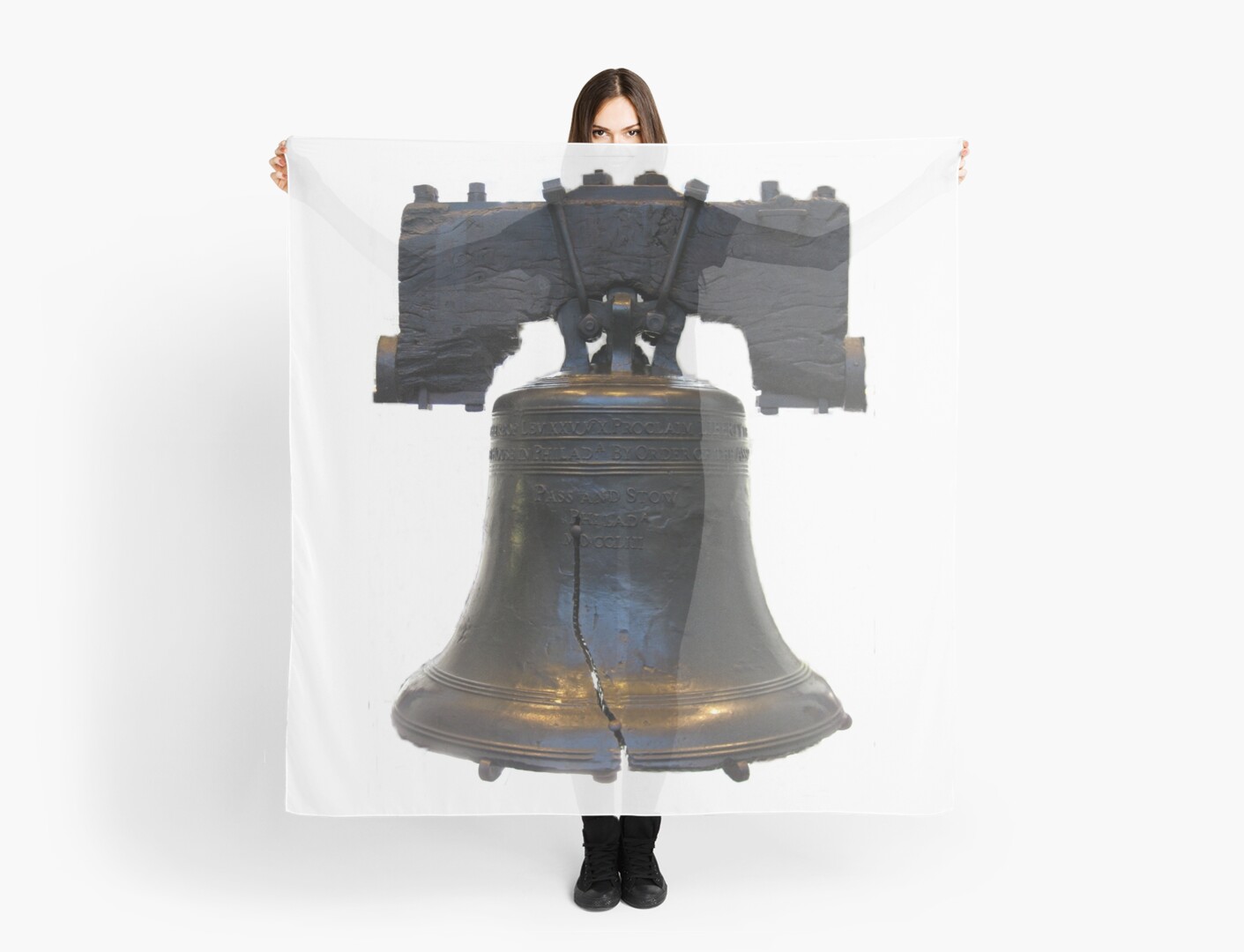 Fun Cracked Liberty Bell USA Halloween Costume Halloween Scarf By Fun Cracked Liberty Bell USA Halloween Costume Halloween Scarf By