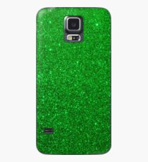 Emerald Green Shiny Metallic Glitter Hülle & Klebefolie für Samsung Galaxy