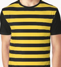 Gelbe und schwarze Honey Bee Stripes Grafik T-Shirt