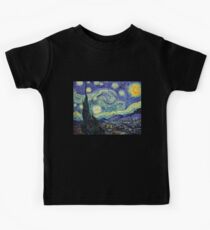 Starry Night by Vincent Van Gogh Kids Tee