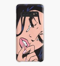Black Hair Crying Comic Girl Case/Skin for Samsung Galaxy