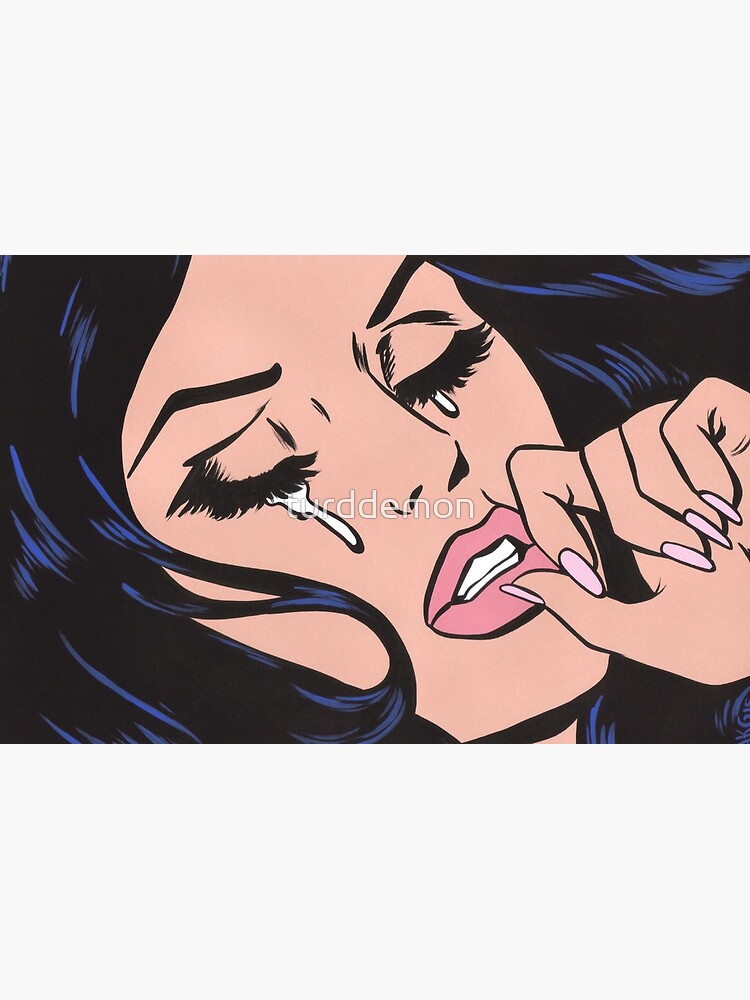 Black Hair Crying Comic Girl by turddemon