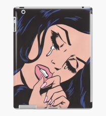Black Hair Crying Comic Girl iPad Case/Skin