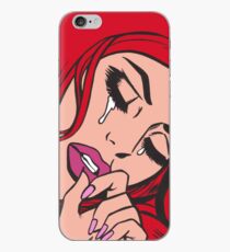 Red Hair Crying Comic Girl iPhone Case