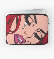 Red Hair Crying Comic Girl Laptop Sleeve