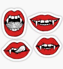 Vampire red lips stickers Sticker