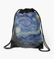 Starry Night by Vincent Van Gogh Drawstring Bag