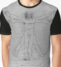 Leonardo da Vinci Study of Vitruvian Man Life Study of Perfect Proportionality Graphic T-Shirt
