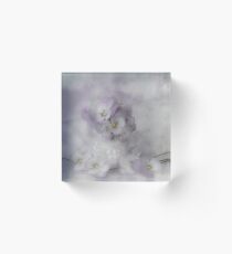 Pastel Pansies Still Life Acrylic Block