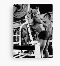 Girl Squat - Leg Day Motivation Canvas Print