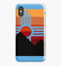minimalist zia mountain sunset iPhone Case