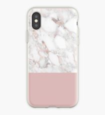 Rose Gold Marble White iPhone Case