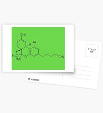 THC (Marijuana) Molecule Postcards