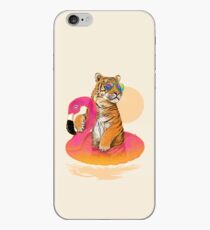 Chillin, Flamingo Tiger iPhone Case