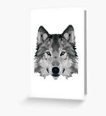 Crystalline Wolf Greeting Card
