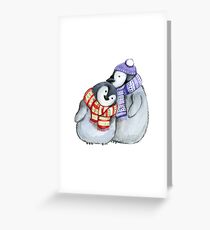 Penguin Couple Greeting Card