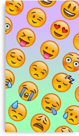 Lots Of Emojis Canvas Print By Emojishirts106 Redbubble