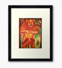 WIZARD OF OZ COWARDLY LION Framed Print