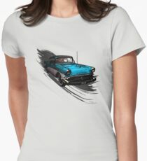 Car Retro Vintage Design Women's Fitted T-Shirt
