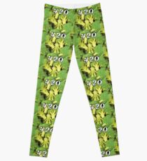 420 Broccoli Weed Funny Blaze It Legalize It Design Leggings