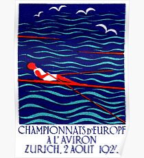 1923 European Rowing Championship Poster