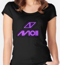 Avicii Neon Women's Fitted Scoop T-Shirt