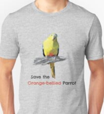 Save the Orange-bellied Parrot items (light background colours) Unisex T-Shirt