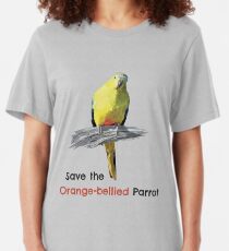 Save the Orange-bellied Parrot items (light background colours) Slim Fit T-Shirt
