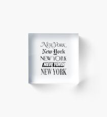 New York New York Acrylic Block