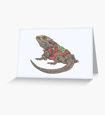 Christmas Bearded Dragon Greeting Card