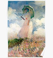 Claude Monet - Woman with a Parasol, Study Poster