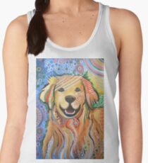 Original Modern Golden Retriever dog art painting / Max Women's Tank Top